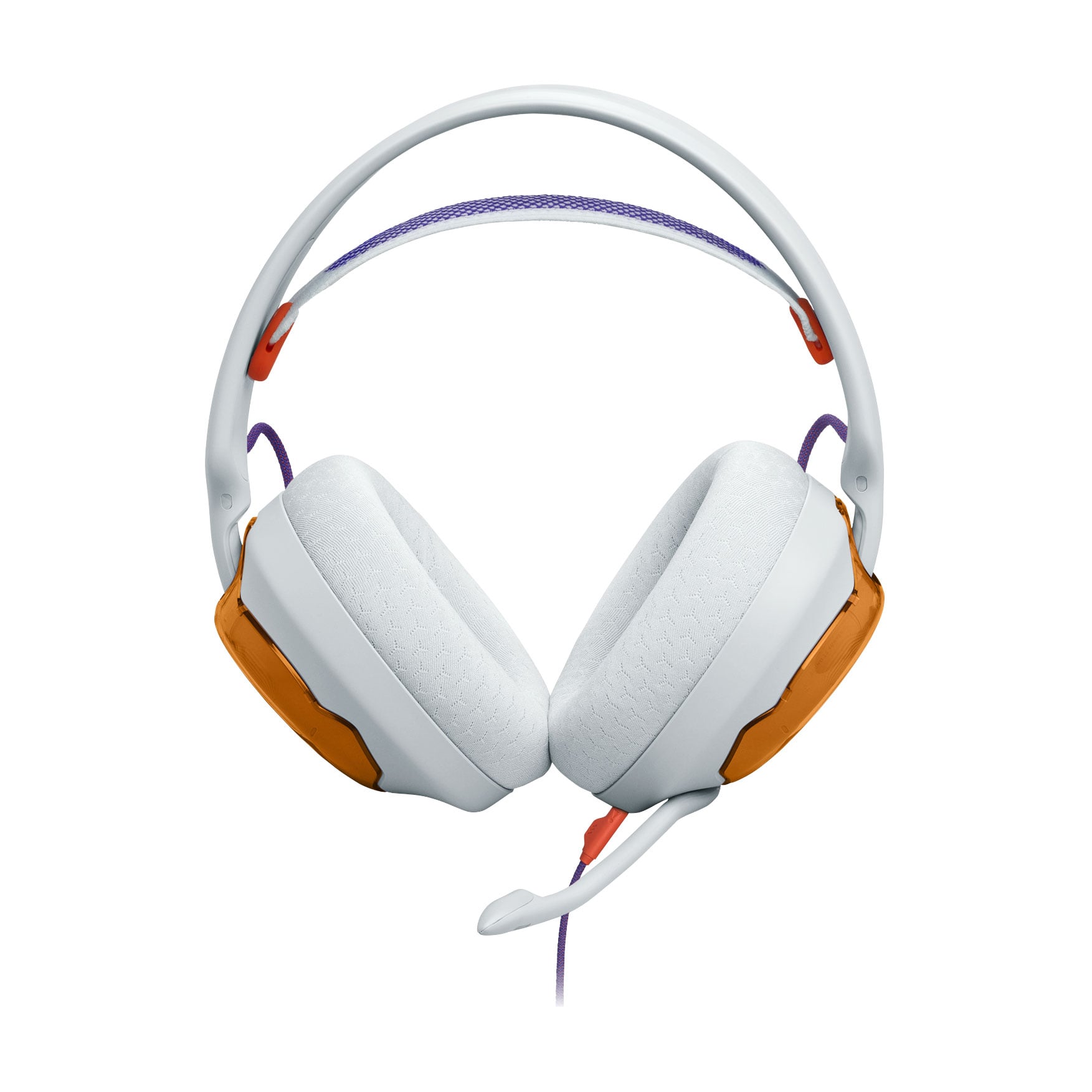 Ігрова гарнітура дротова JBL Quantum 250, біло-фіолетові (JBLQTUM250TEL)